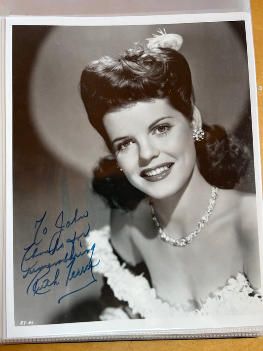 RUTH TERRY, actress, autograph