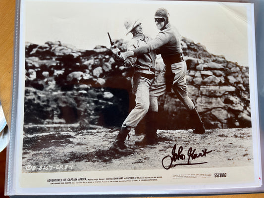 JOHN HART, The Adventures of Captain Africa (cliffhanger serial) autograph