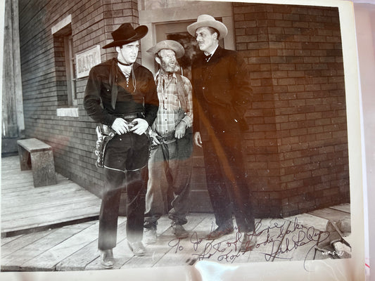 LASH LaRUE, cowboy star, autograph