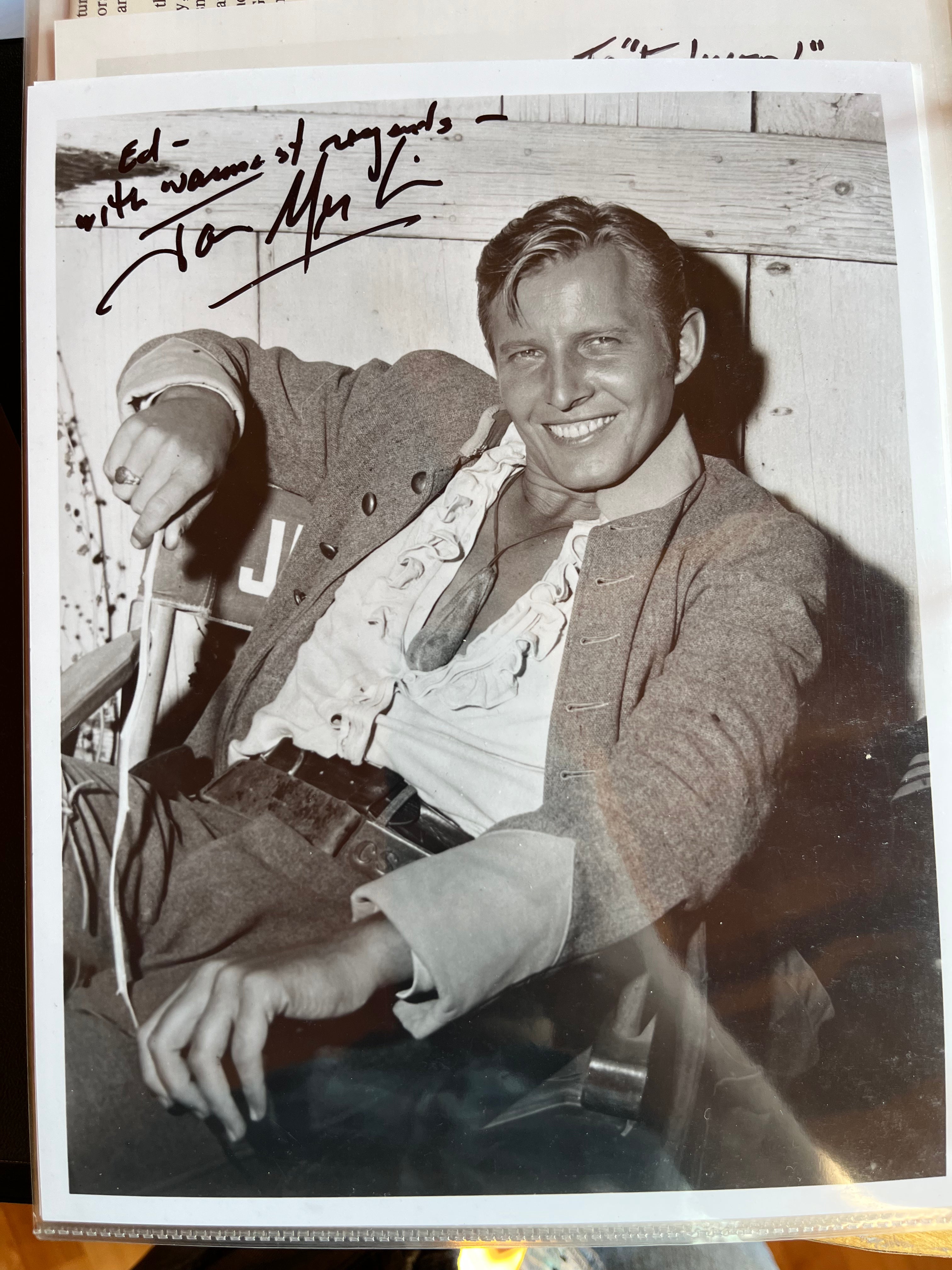 Jan Merlin JAN MERLIN, star of TV's THE ROUGH RIDERS, autograph – Williamsburg ...