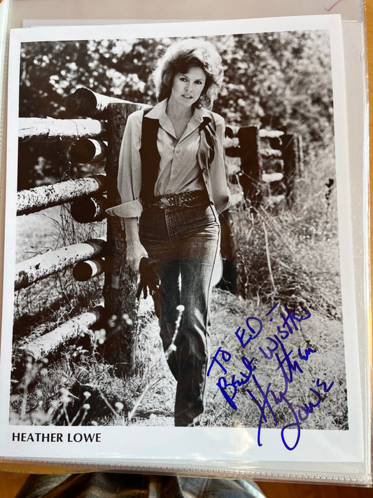 HEATHER LOWE, actress, autograph