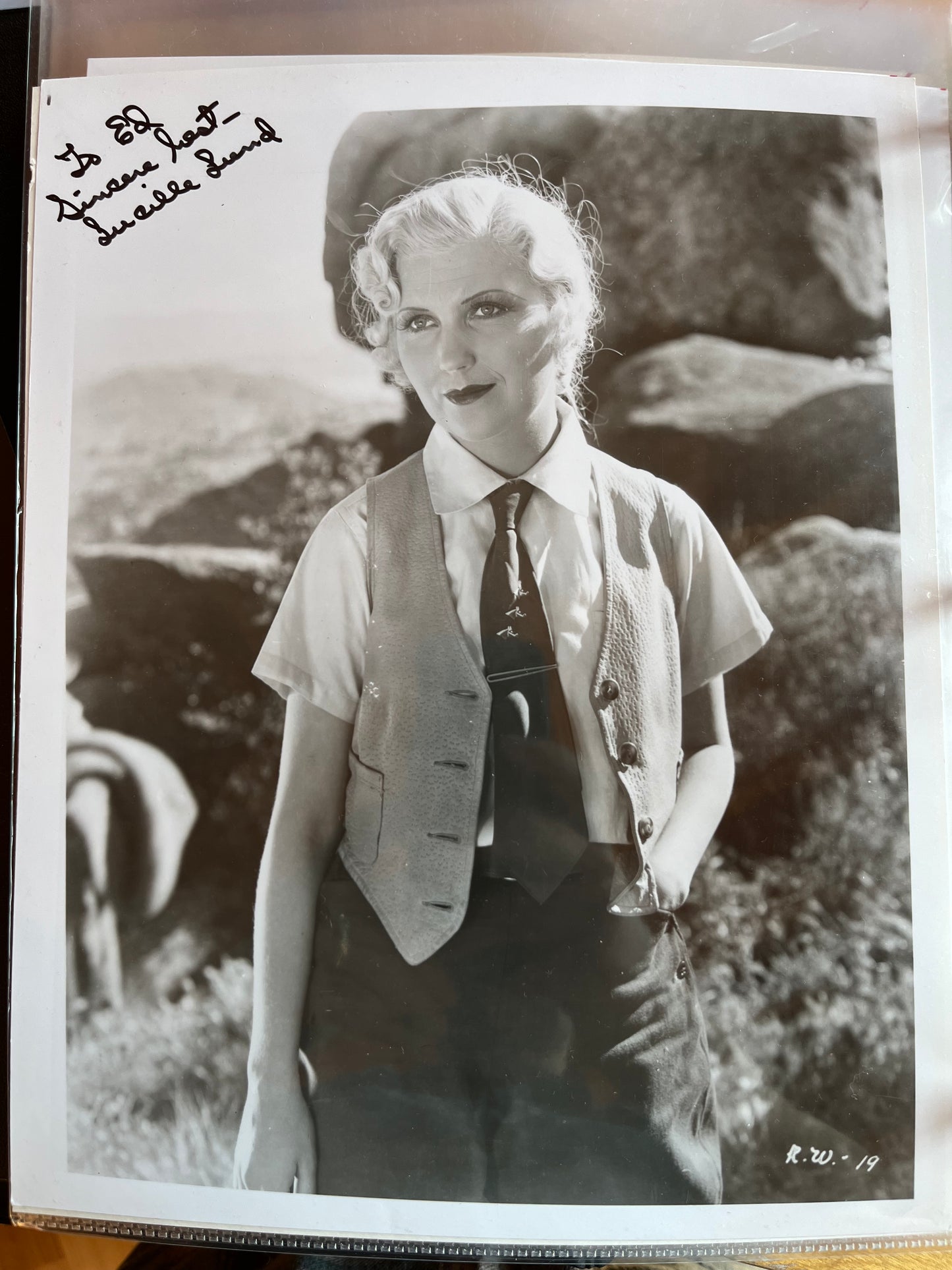 LUCILLE LUND, actress, autograph