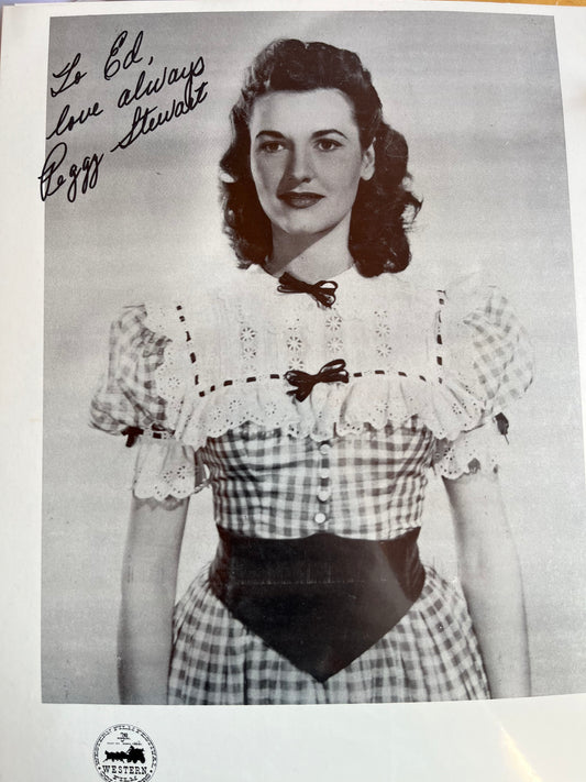 PEGGY STEWART, cowgirl actress, autograph