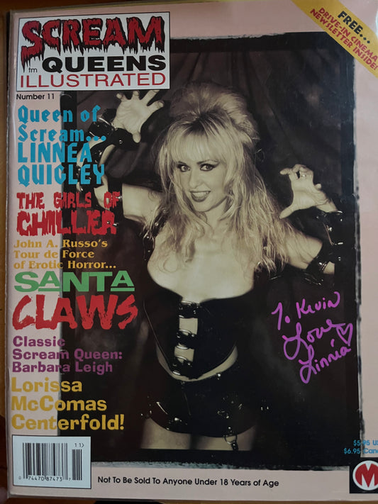 LINNEA QUIGLEY, scream queen magazine autograph