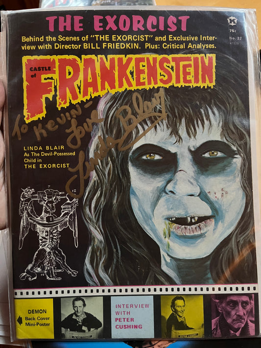 LINDA BLAIR, The Exorcist, magazine, autograph