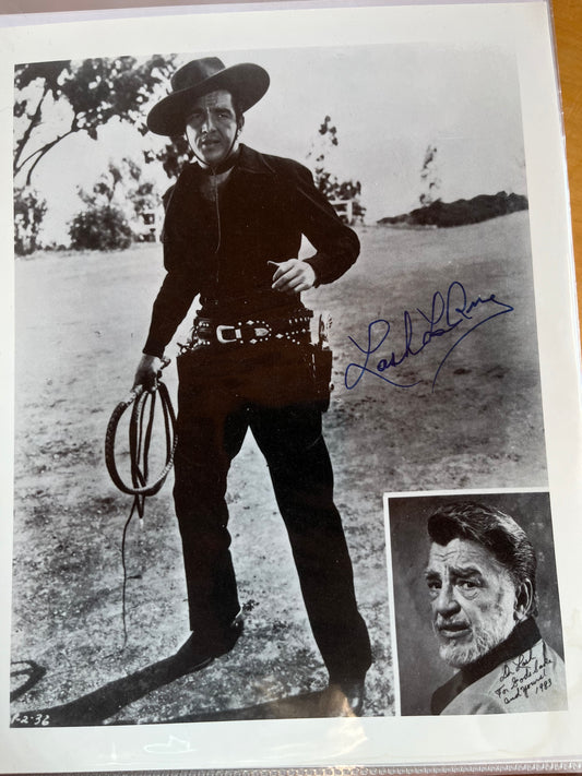 LASH LaRUE, cowboy star, autograph