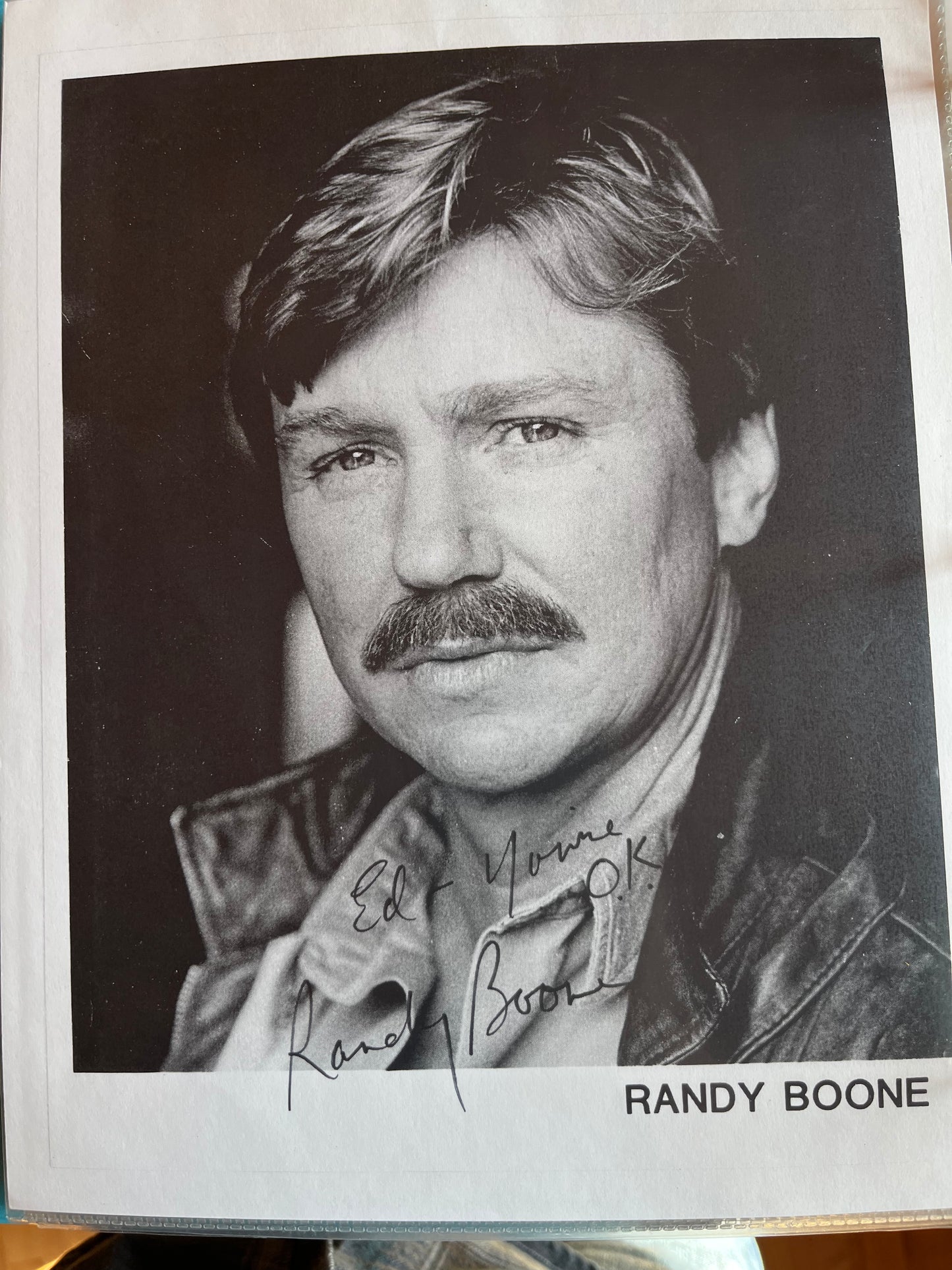 RANDY BOONE, autograph