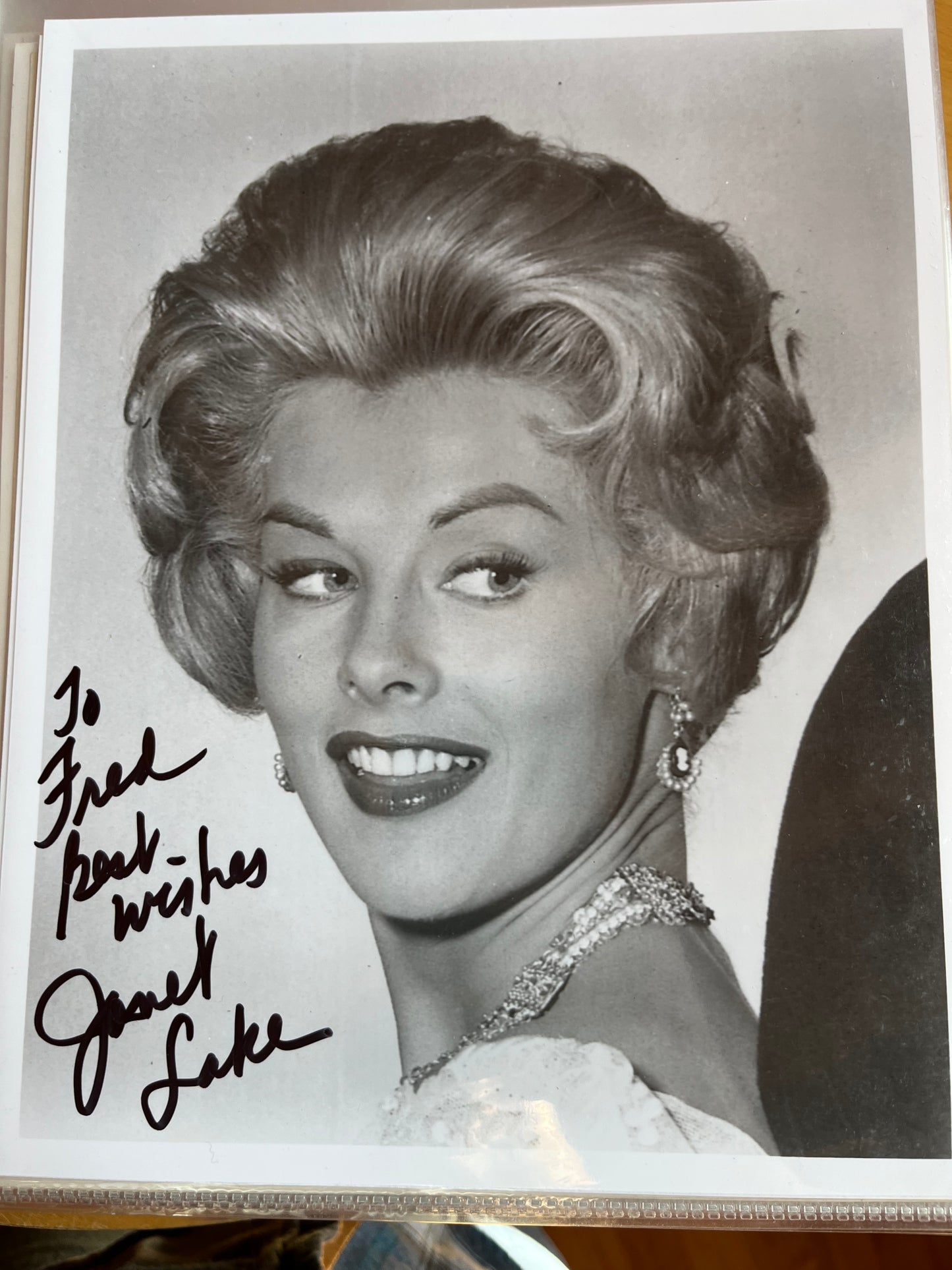 JANET LAKE, actress, autograph