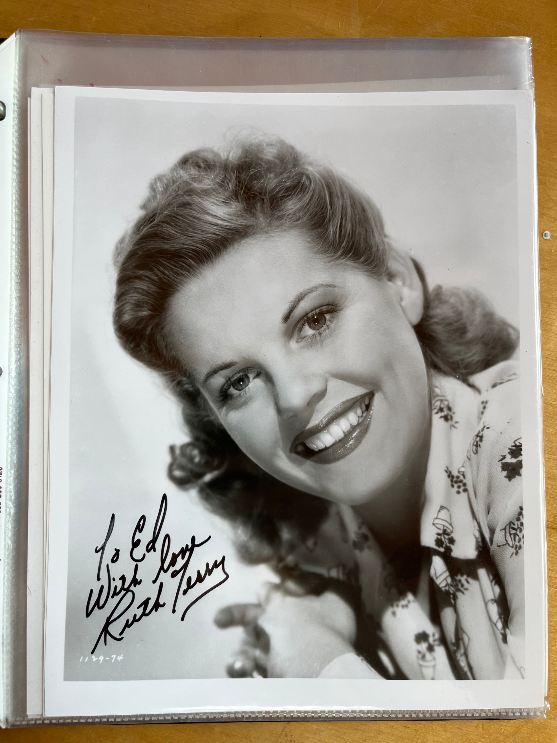 RUTH TERRY, actress, autograph – Williamsburg Nostalgia Fest