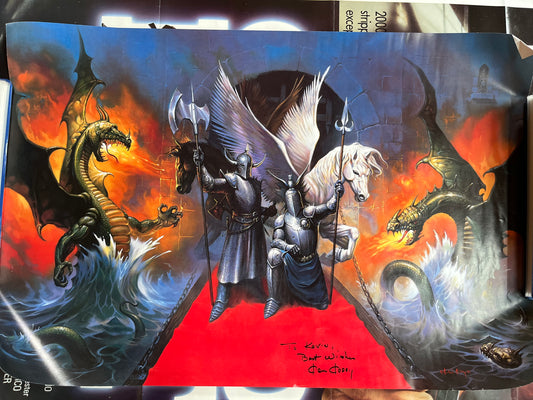 KEN KELLY, artist for LOVE GUN by KISS, autographed print