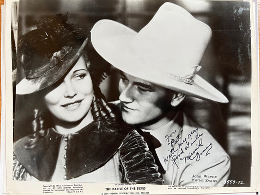 MURIEL EVANS, actress, autograph