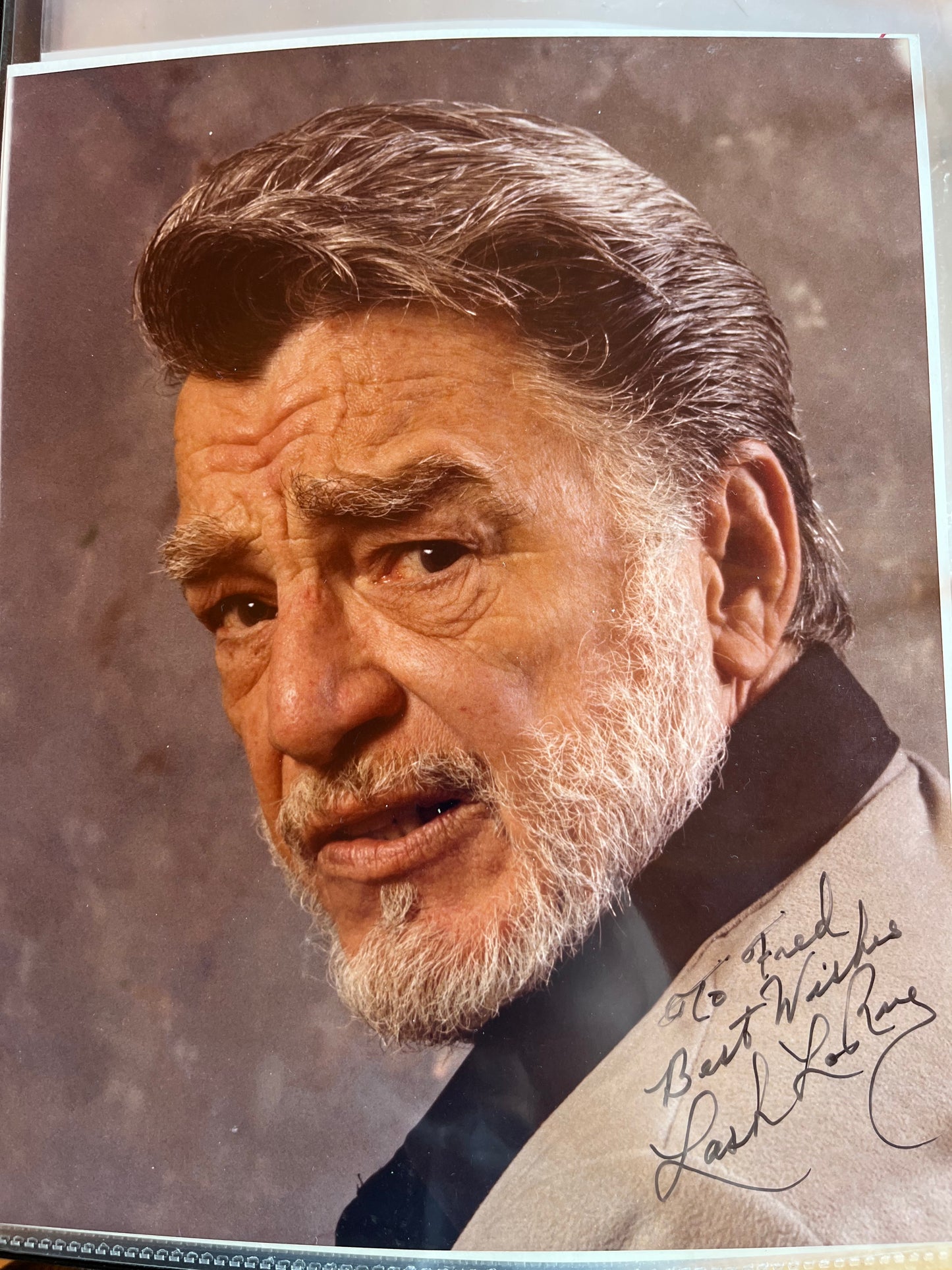 LASH LaRUE, cowboy star, autograph