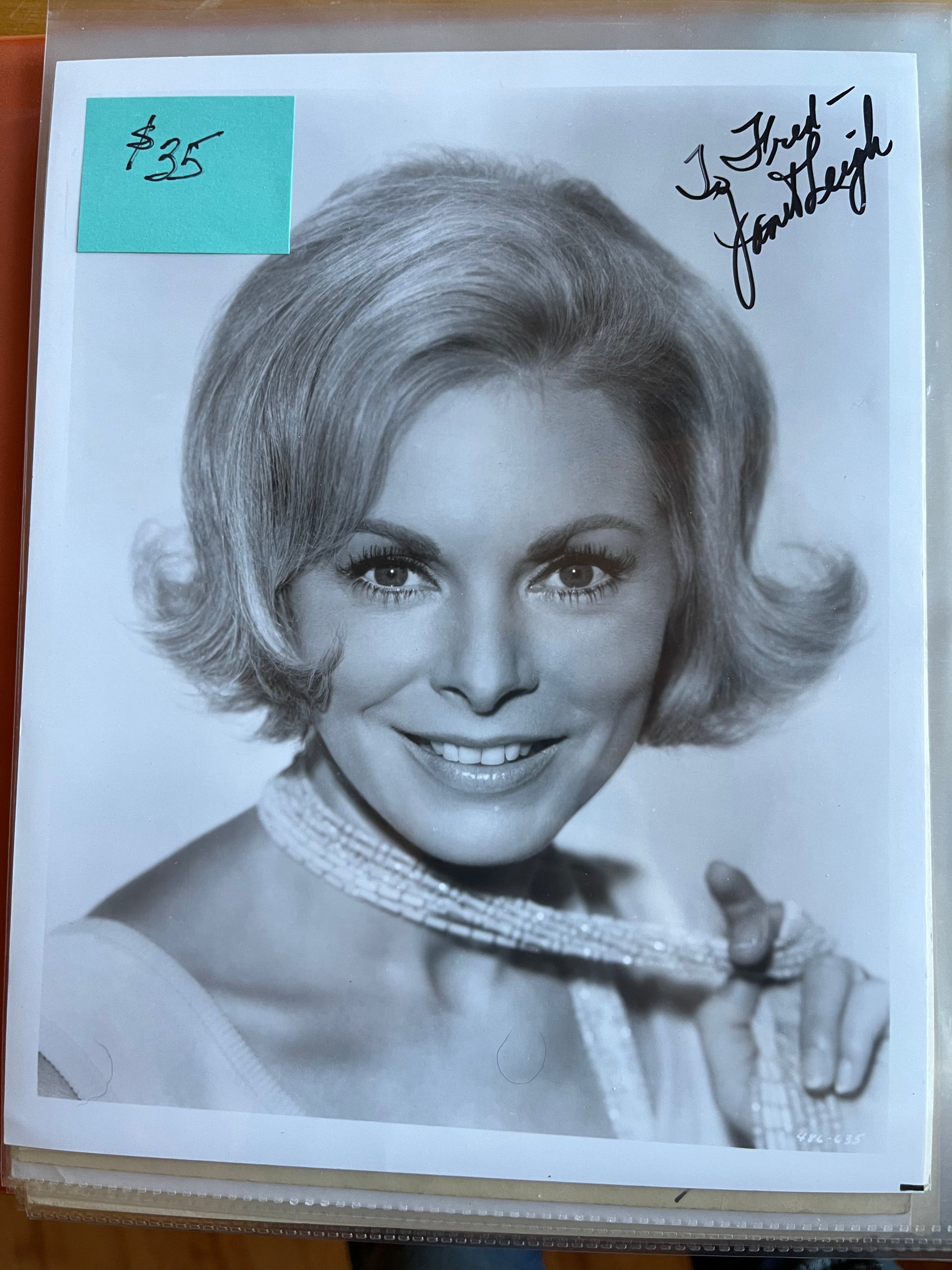 JANET LEIGH, actress, autograph – Williamsburg Nostalgia Fest