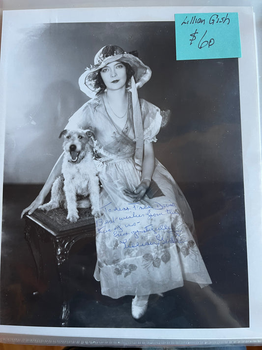 LILLIAN GISH, actress, autograph