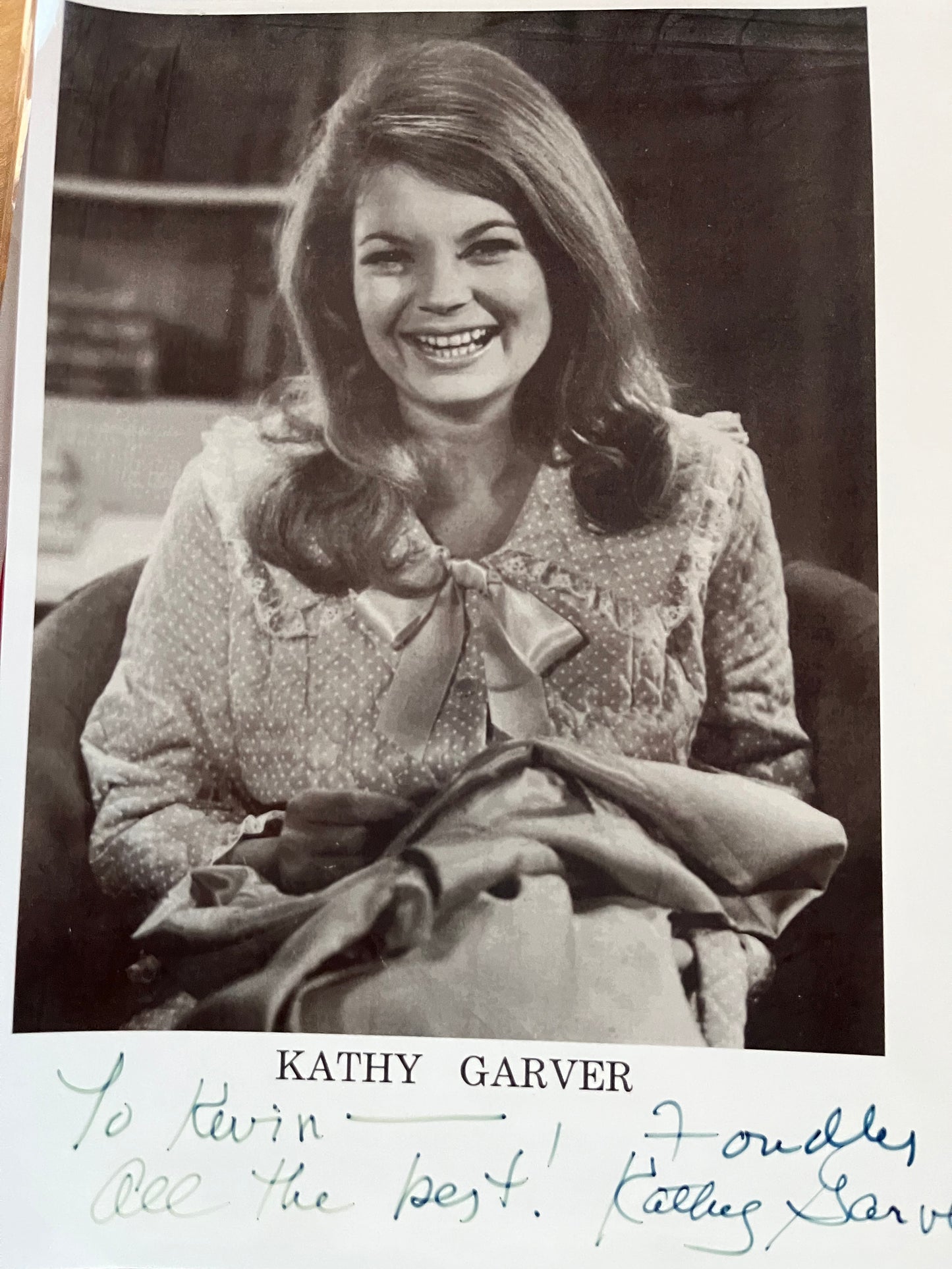KATHY GARVER, Cissy on TV's A Family Affair, autograph