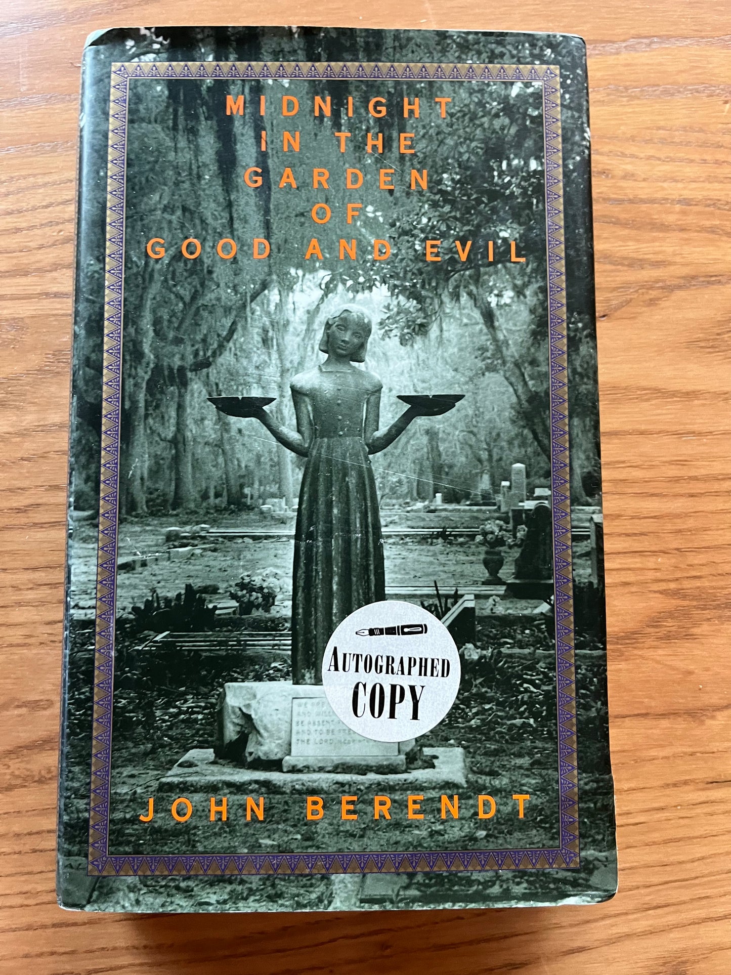 JOHN BERENDT, Midnight in the Garden of Good and Evil (autographed book)