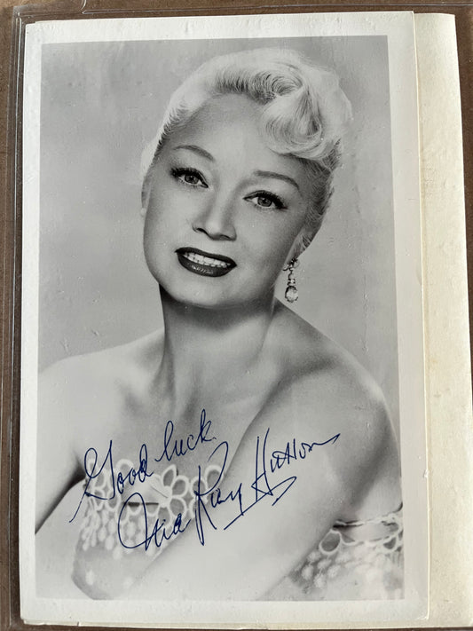 INA RAY HUTTON, singer and bandleader (Autograph)