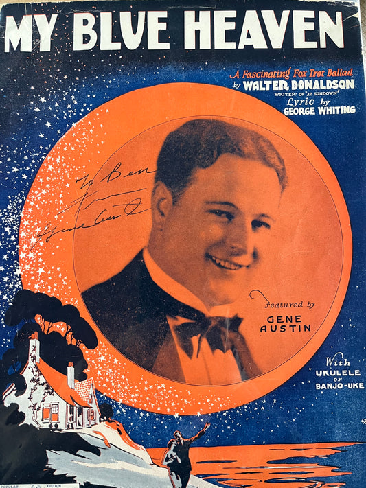 GENE AUSTIN, singer, crooner (Autograph)