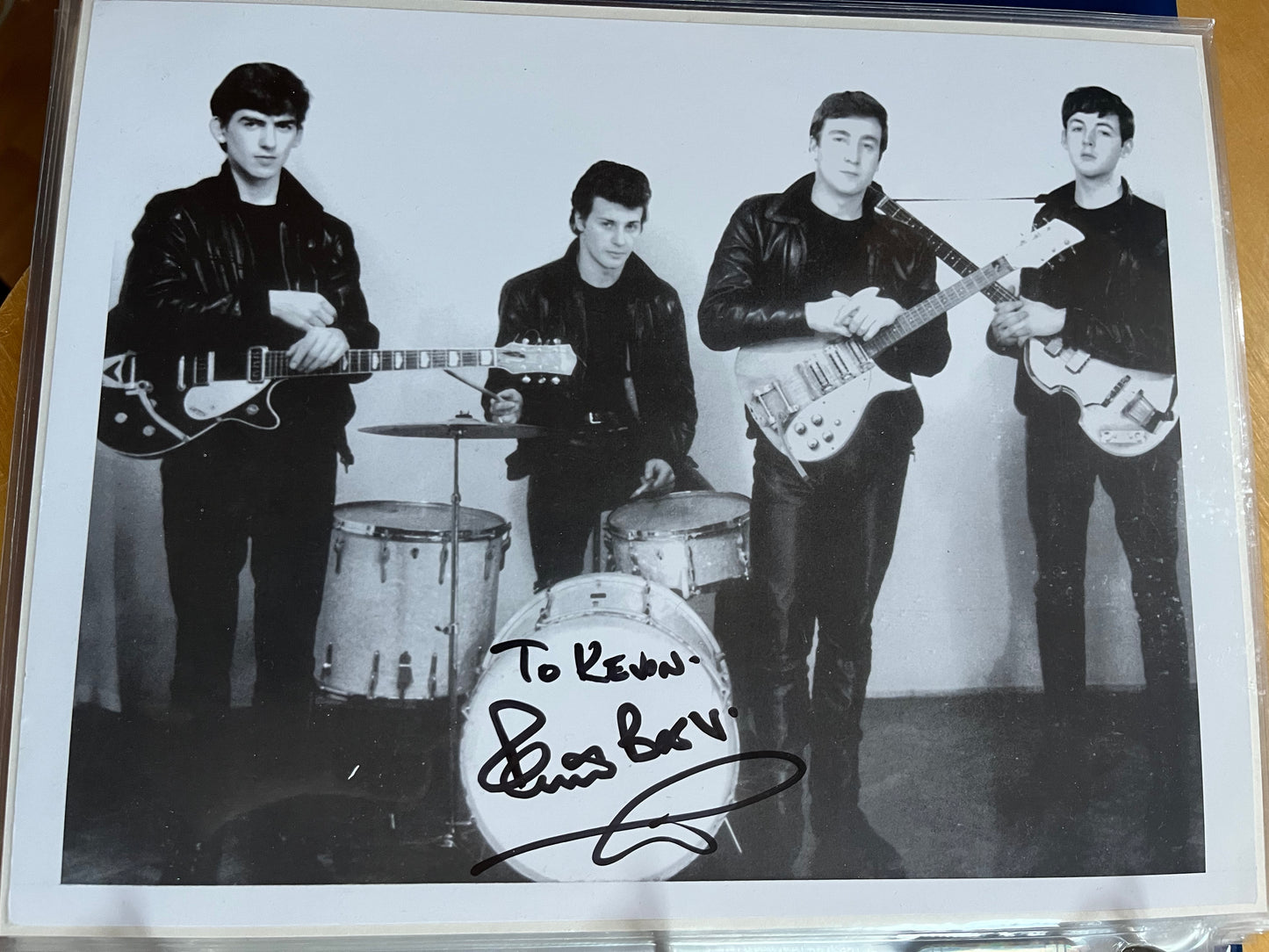 RANDOLPH PETER BEST (a.k.a. Pete Best) drummer before Ringo (The Beatles), autograph