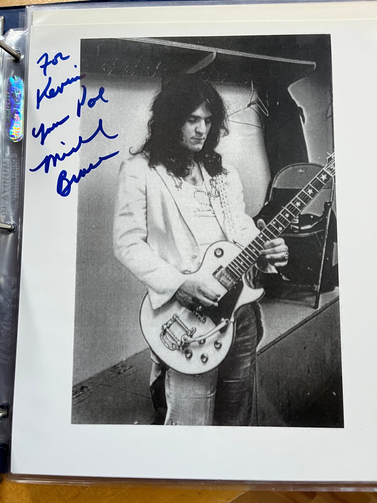 MICHAEL BRUCE, guitarist for Alice Cooper, autograph