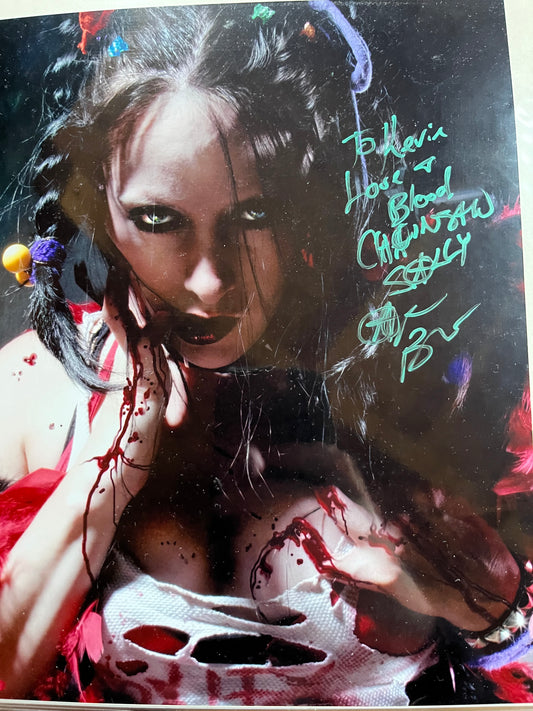 APRIL MONIQUE BURRIL, Chainsaw Sally, autograph