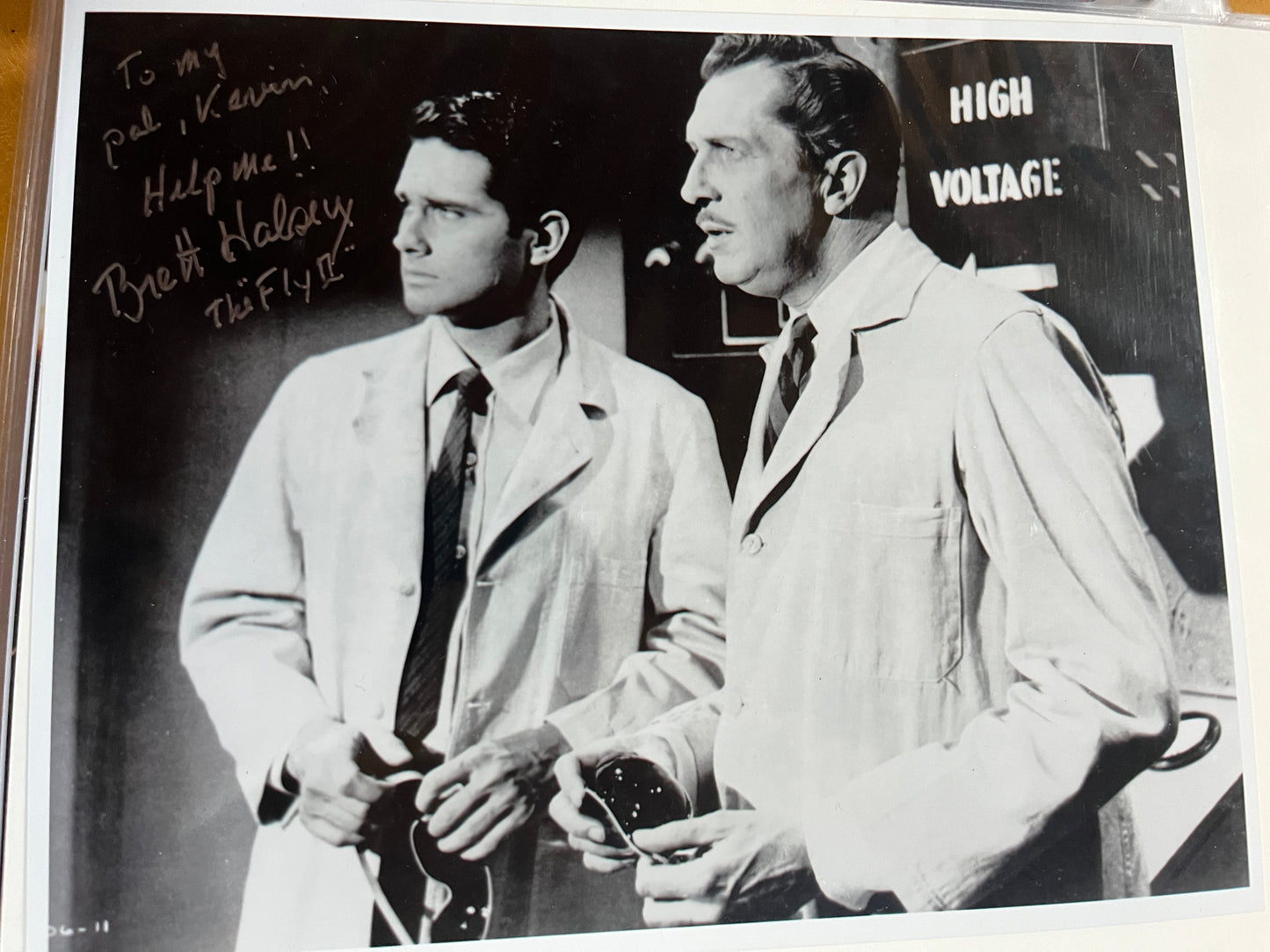 BRETT HALSEY, The Return of the Fly (1959), autograph