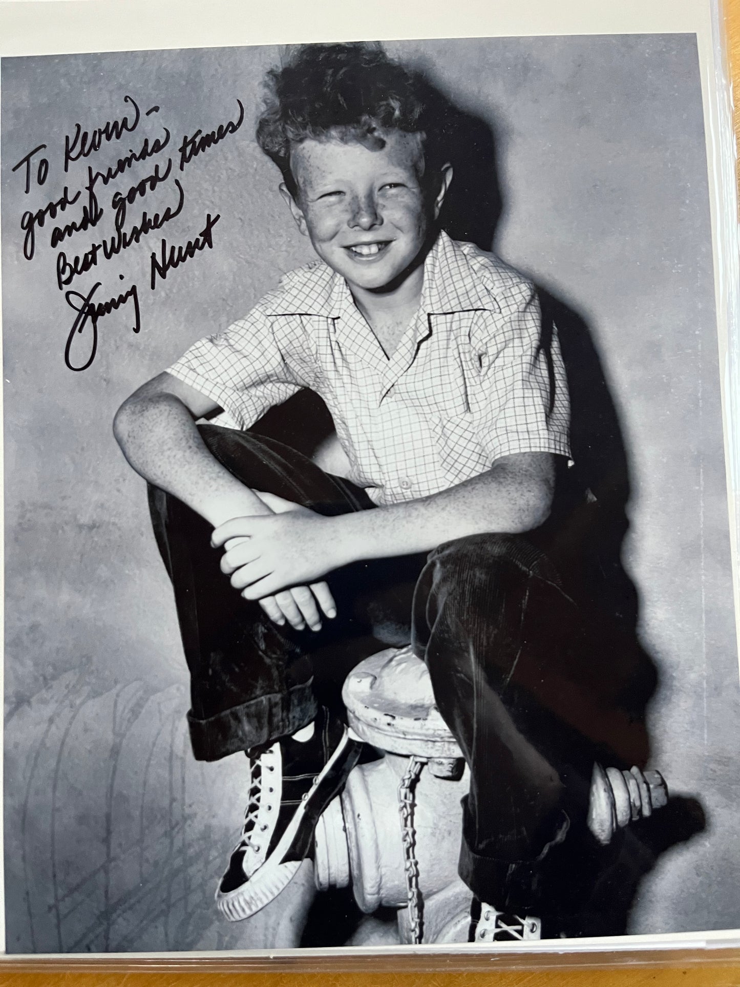 JIMMY HUNT, Invaders from Mars (1953), autograph