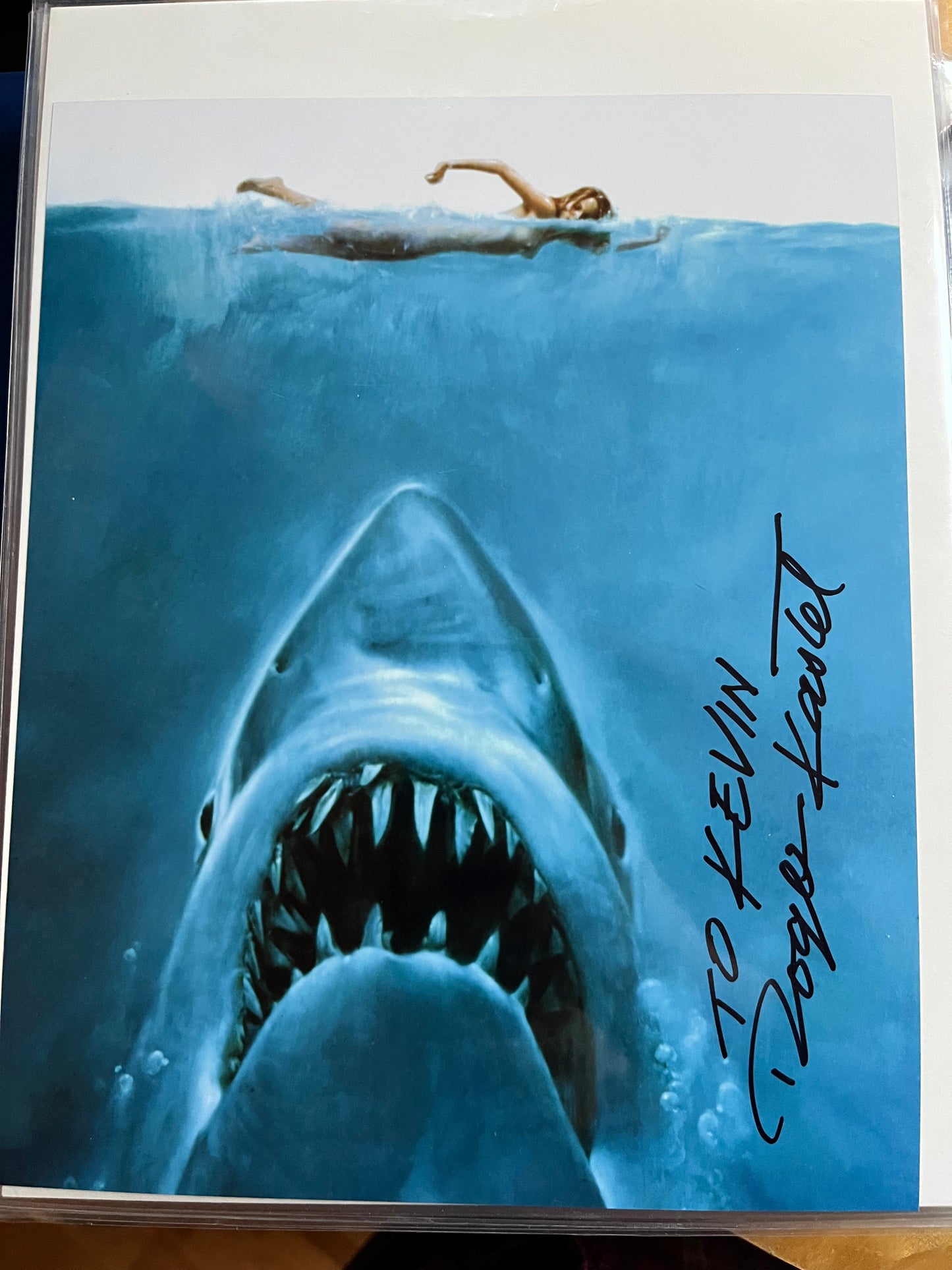ROGER KASTEL, artist for the poster of JAWS, autograph