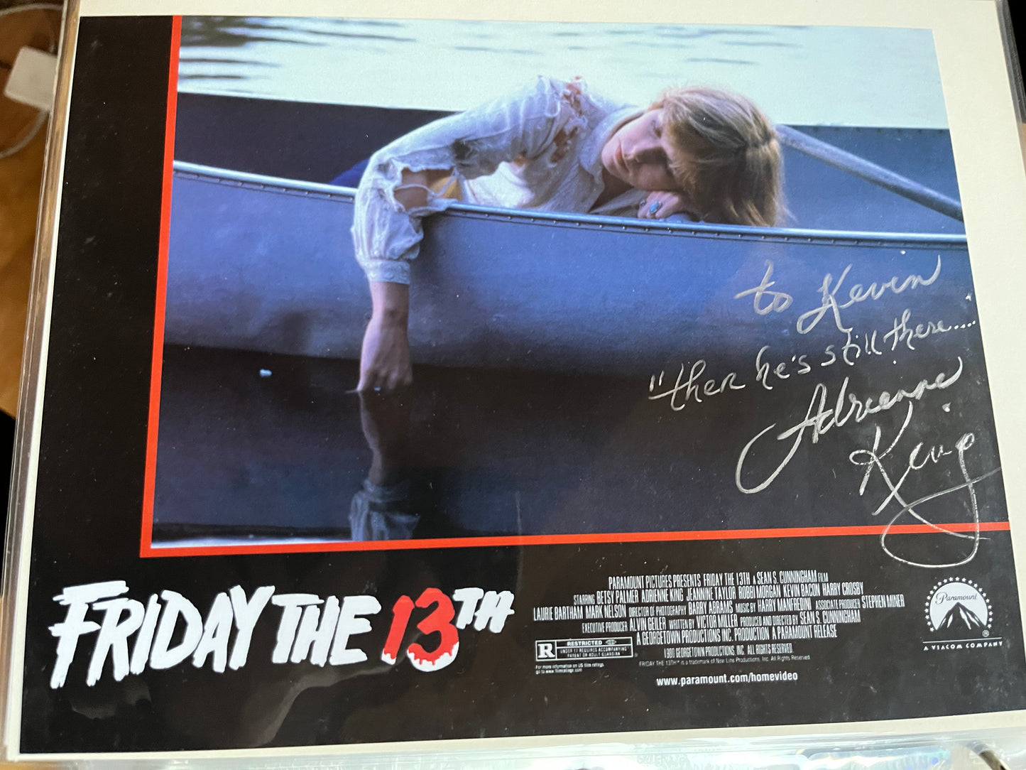 ADRIENNE KING, Friday the 13th movie, autograph