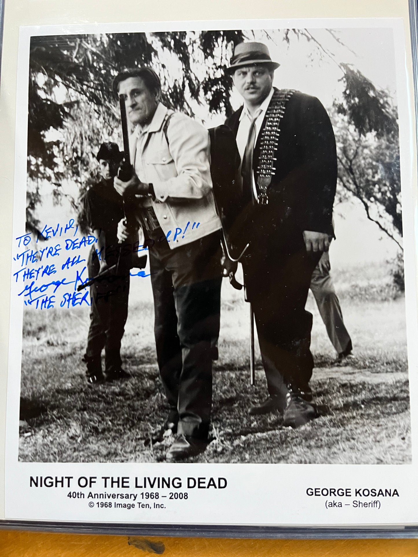 GEORGE KOSANA, Night of the Living Dead (1968), autograph