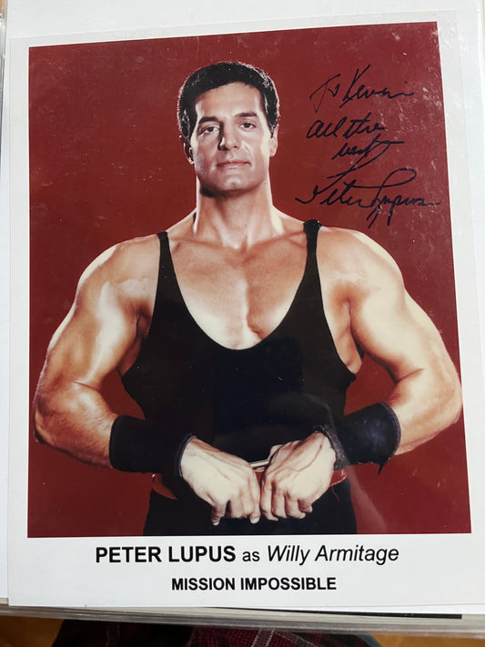 PETER LUPUS, Mission Impossible TV series, autograph