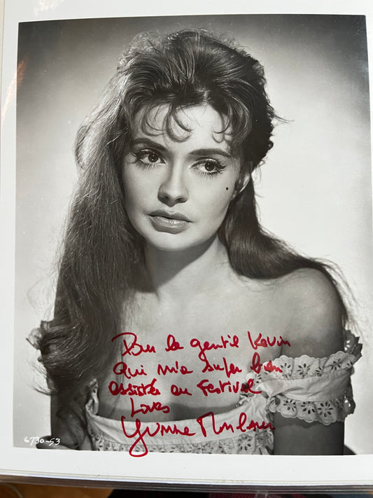 YVONNE MONLAUR, Hammer horror actress, autograph