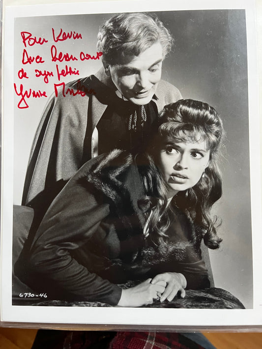 YVONNE MONLAUR, Hammer horror actress, autograph