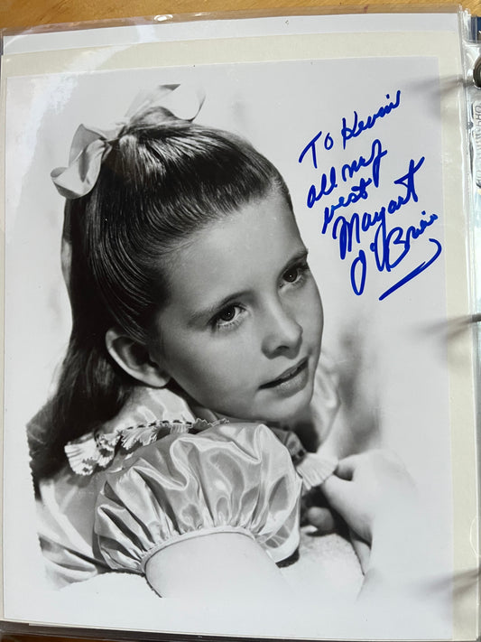 MARGARET O'BRIEN, Meet Me in St. Louis, autograph