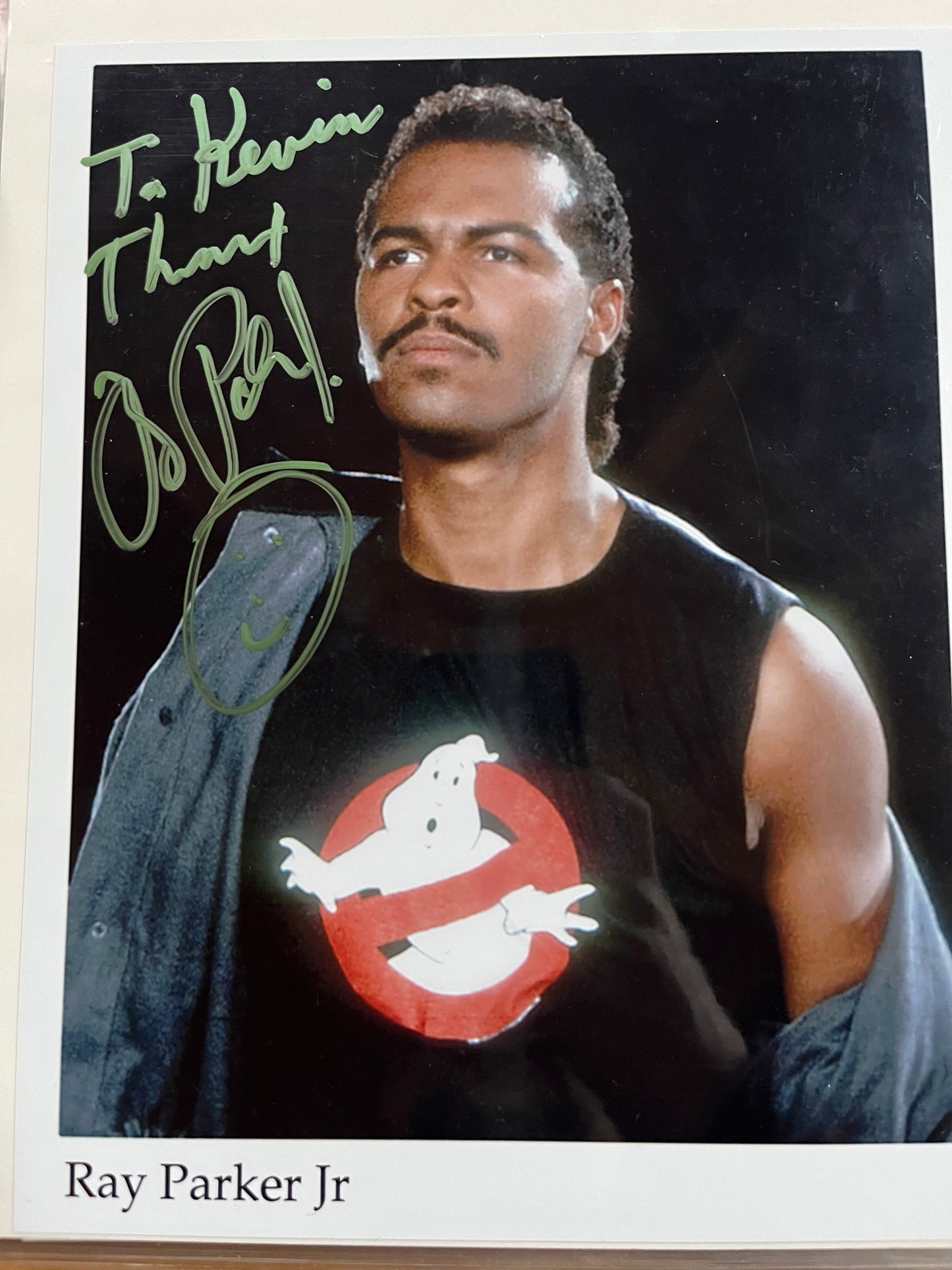 RAY PARKER, JR., singer of GHOSTBUSTERS, autograph