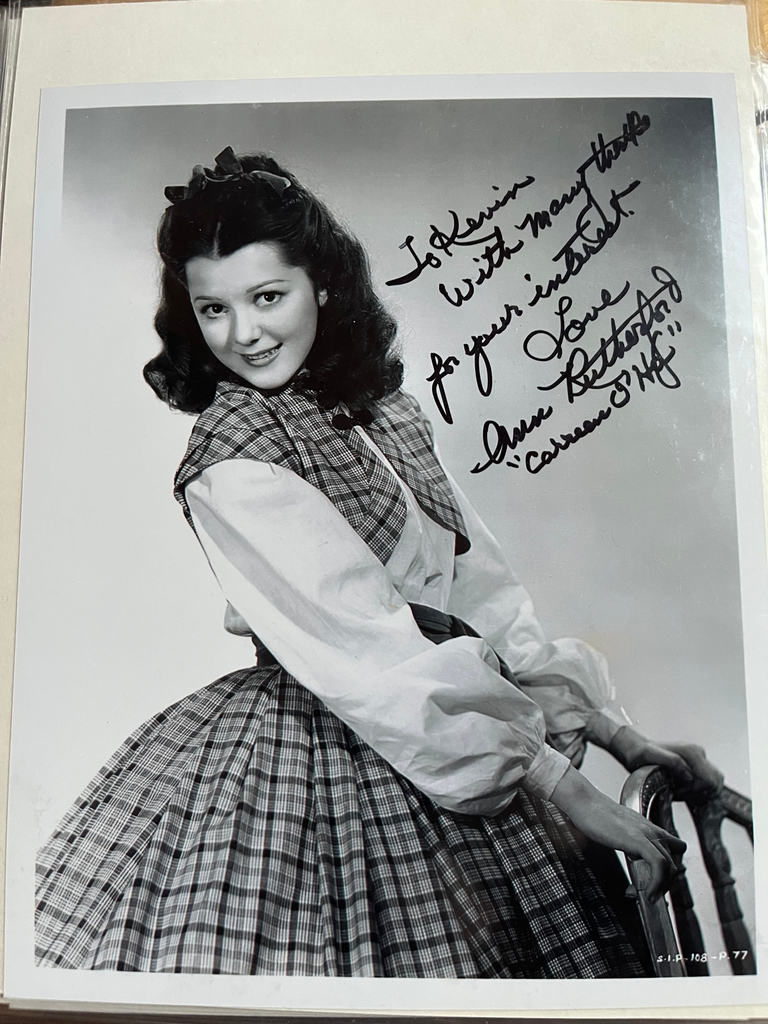 ANN RUTHERFORD from GONE WITH THE WIND, autograph – Williamsburg ...