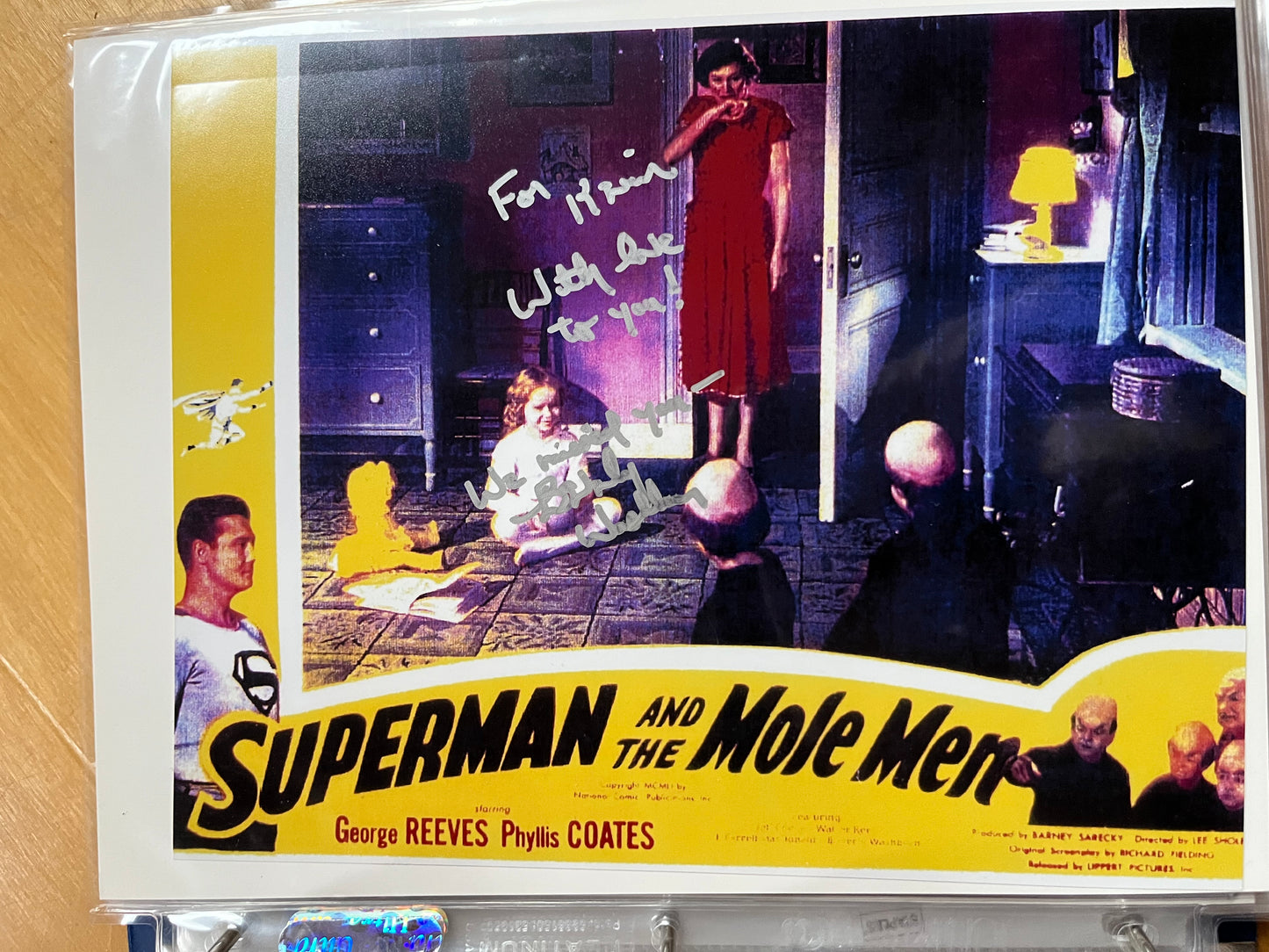 BEVERLY WASHBURN, Superman and the Mole Men, autograph