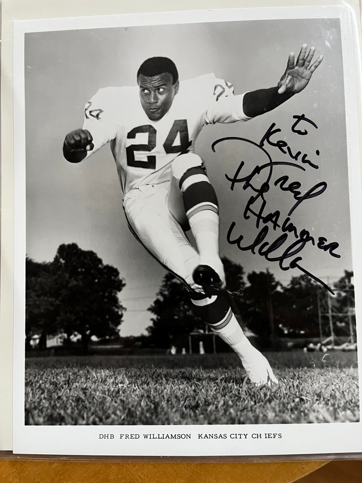 FRED WILLIAMSON, Kansas City Chiefs, autograph