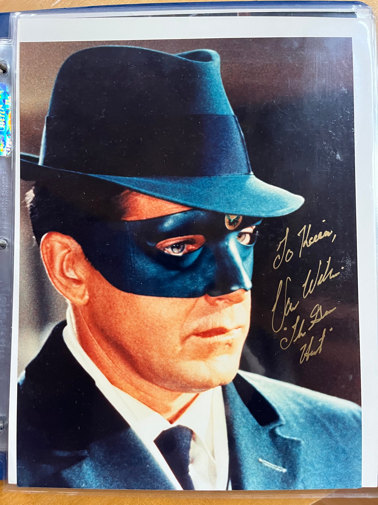Van Williams from TV's THE GREEN HORNET, autograph