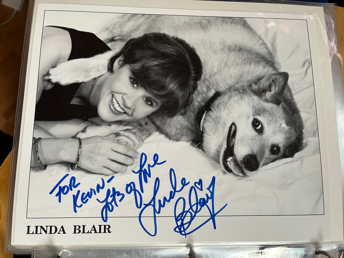 LINDA BLAIR, actress from The Exorcist, autograph