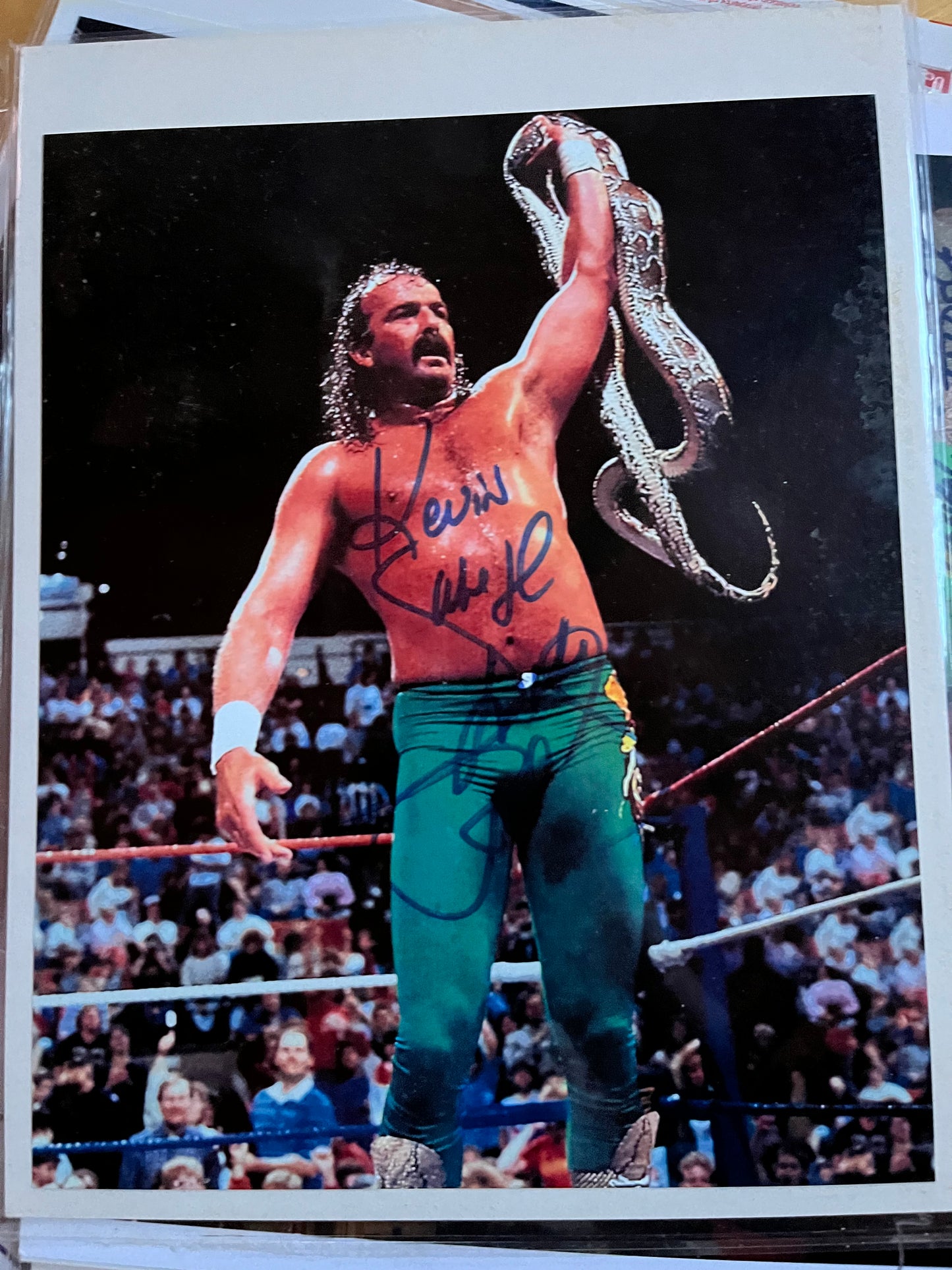 JAKE THE SNAKE, WWE Wrestler, autograph