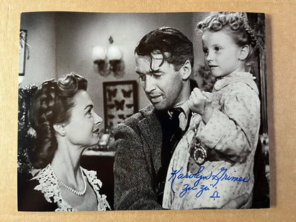 KAROLYN GRIMES, Zuzu from IT'S A WONDERFUL LIFE, autograph