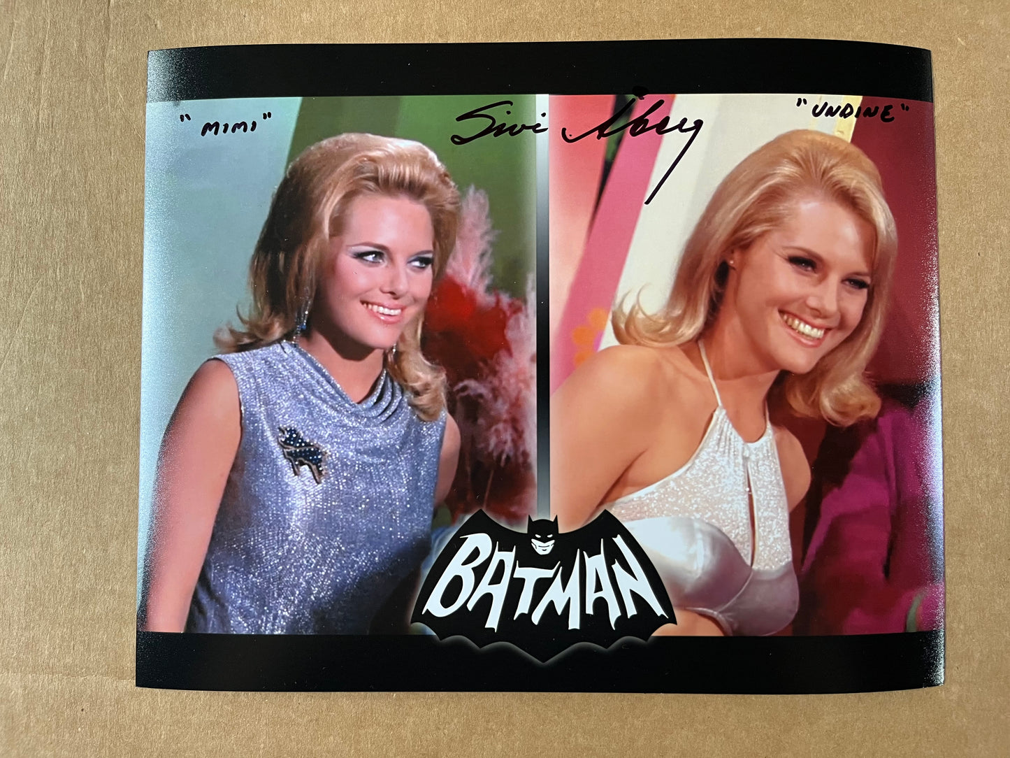 Siv Aberg, Miss Sweden 1964 and BATMAN villain moll, autograph