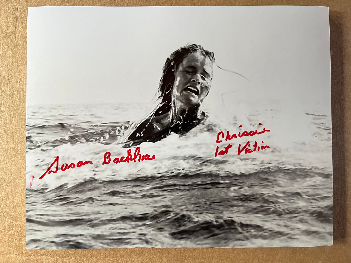 SUSAN BACKLINIE, Jaws actress, autograph