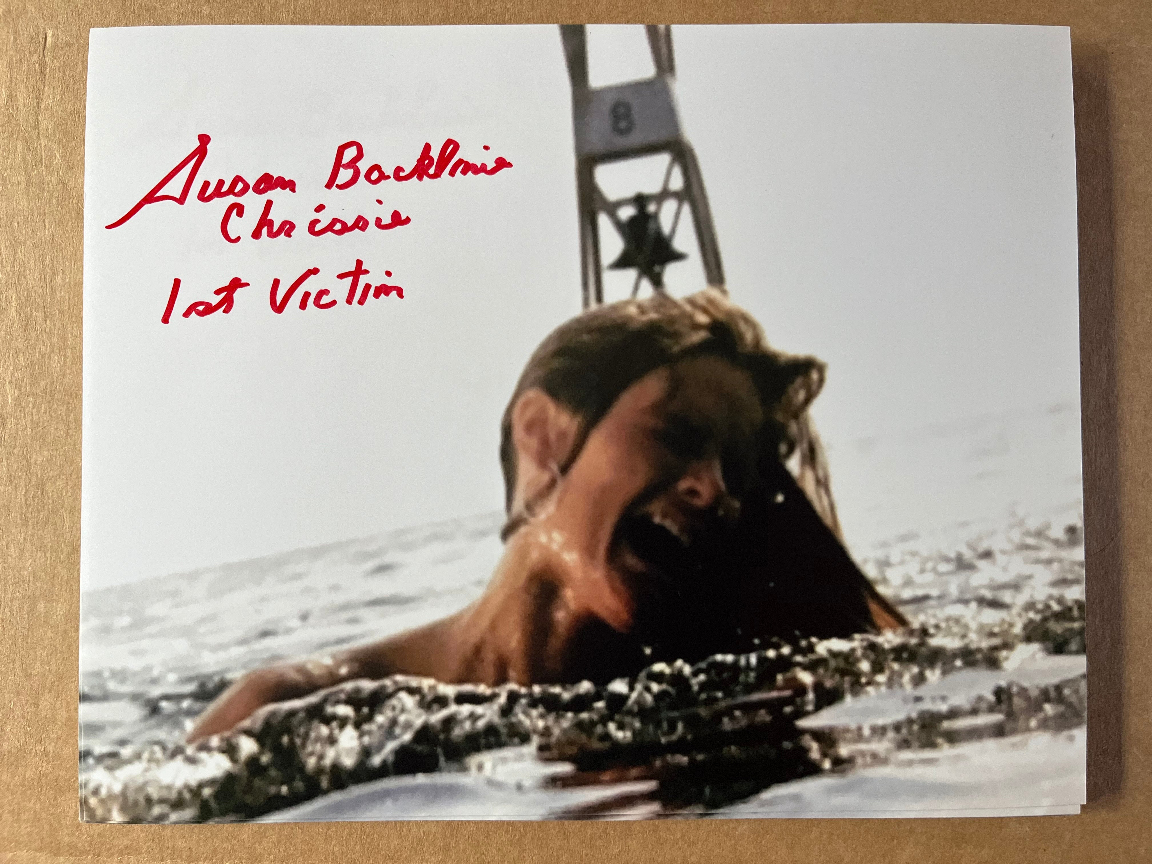 SUSAN BACKLINIE, Jaws actress, autograph – Williamsburg Nostalgia Fest