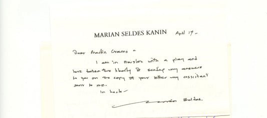 Marion Seldes from CBS RADIO MYSTERY THEATER (autograph)