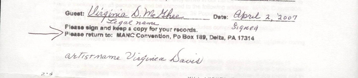 Virginia Davis, the Disney legend from Alice in Cartoonland (autograph)