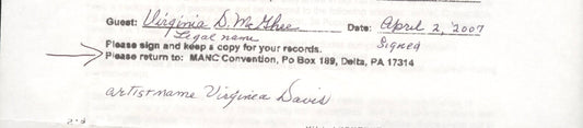 Virginia Davis, the Disney legend from Alice in Cartoonland (autograph)