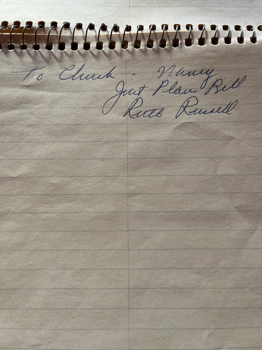 RUTH RUSSELL, from radio's JUST PLAIN BILL soap opera (autograph)