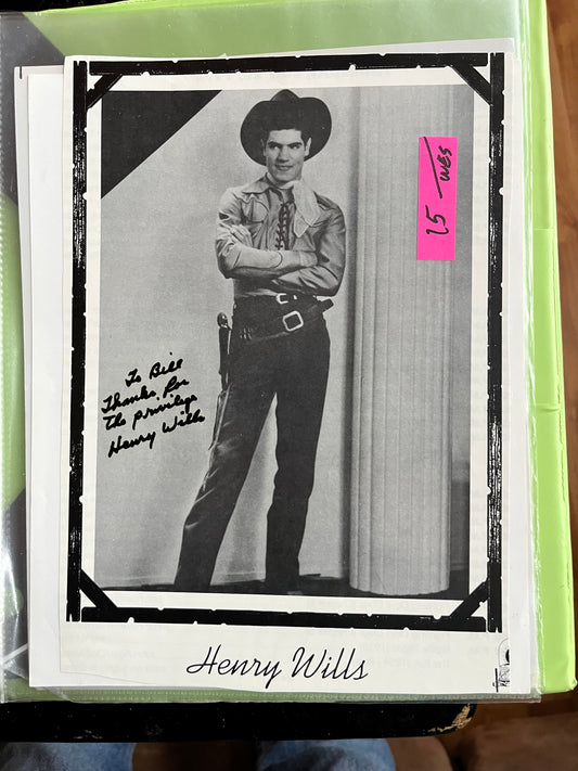 HENRY WILLS, autograph